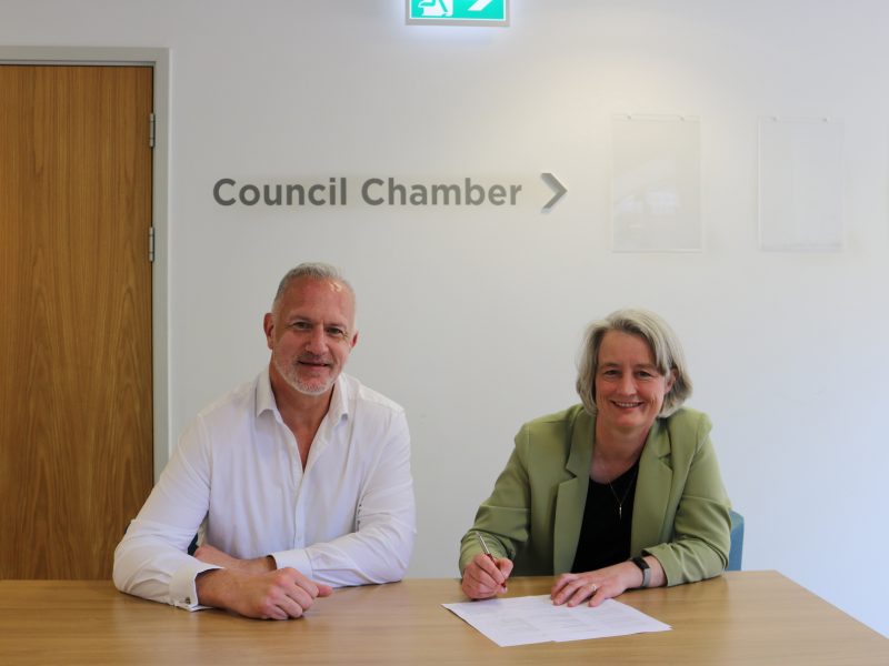 Ian Boulton and Claire Young announce their parties' deal to share power