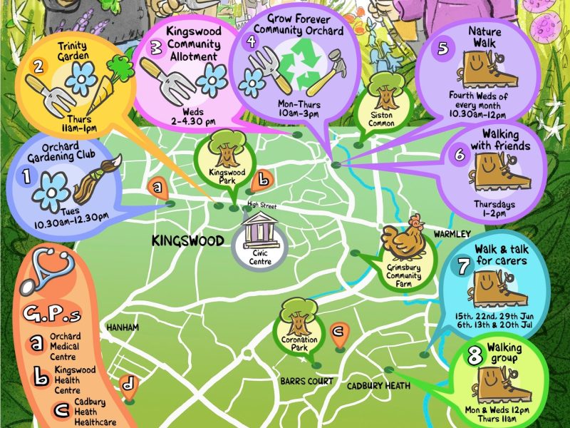 This graphic shows some of the many options for enjoying the outdoors in Kingswood