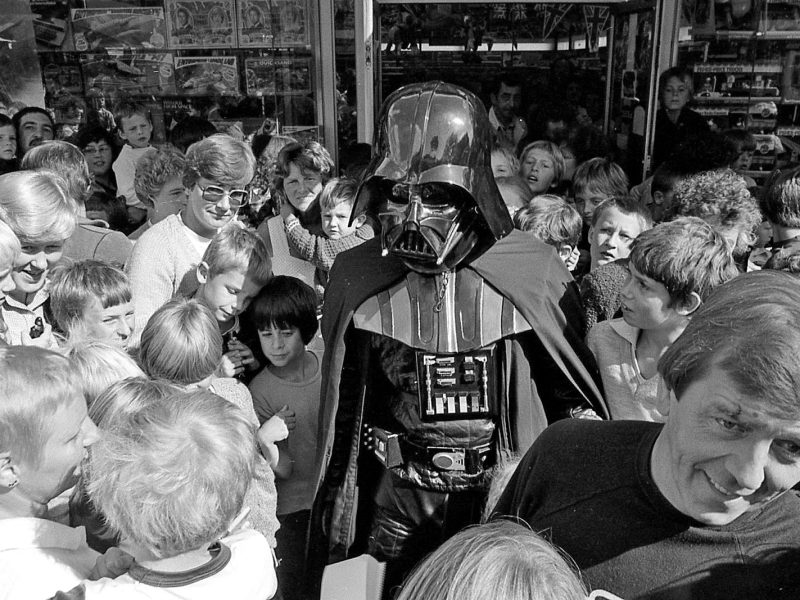 Darth Vader at Martins Toy Shop early 1980s