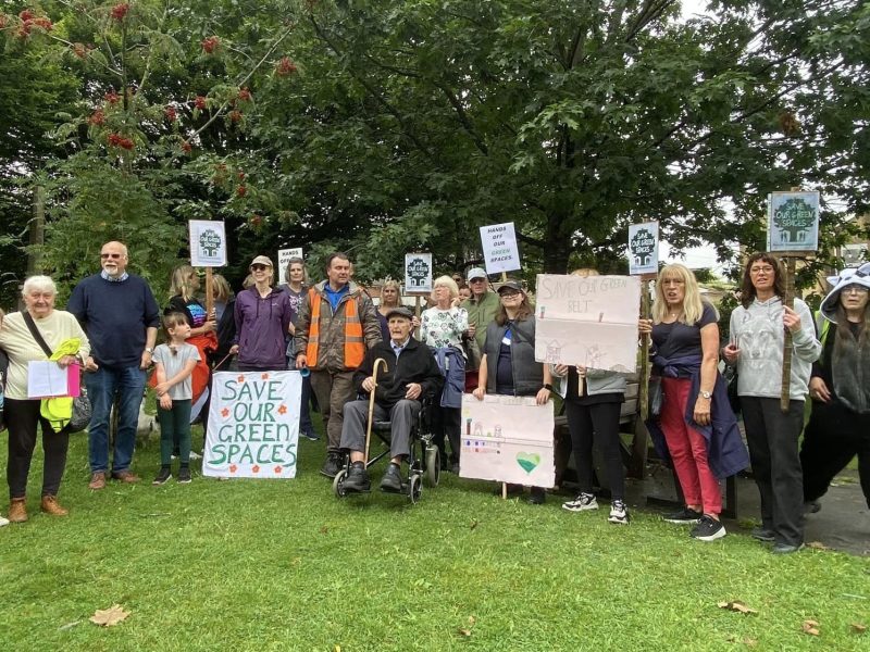 Campaigners at the start of the latest protest march. Picture: SOGS-SG