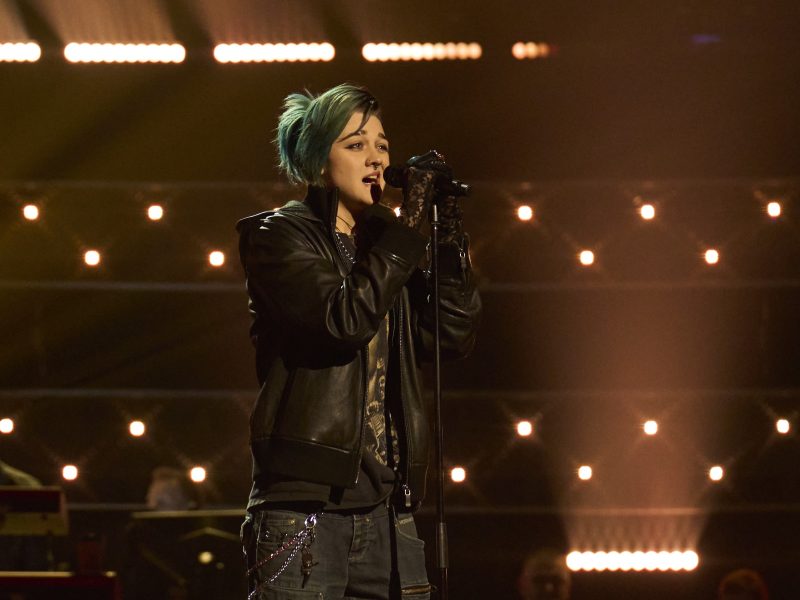 Ava Mannings sings on The Voice UK. Picture: ITV Plc