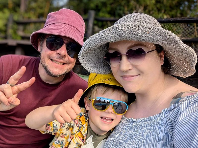 Emily Daly with husband Justin and son Rory