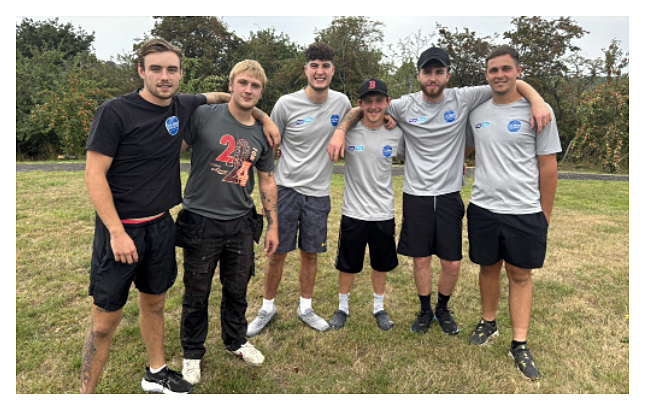 Some of the friends of Tyler Carley who will run in his memory