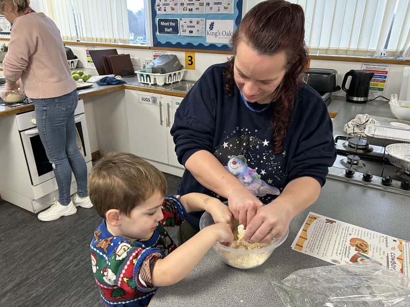 Cooking together at KOA