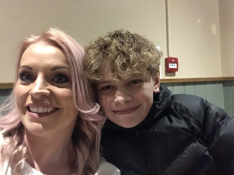 Mikey Roynon with his mum Hayley Ryall