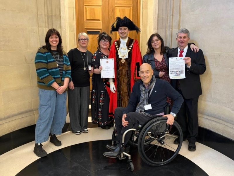 Charity Café volunteers with the Lord Mayor and local councillors