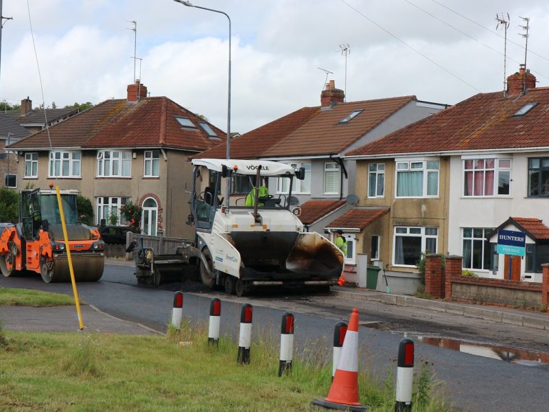 Resurfacing work in Northcote Road